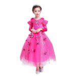 Girls Princess Aurora Costume,Beauty Dress Up with Butterfly