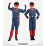 Boy Superhero Kids Muscle SUPERMAN Costume