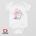 My first tooth girly customized baby outfit