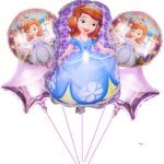 5PCS Sofia The First Foil Balloons Party Supplier for Kids Party