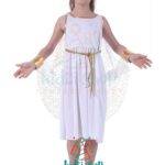 Kids Grecian Princess Toga Dress with Laurel Leaf Head Band for Halloween Cosplay Party