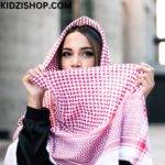 Palestine Black and Red Keffiyeh scarf